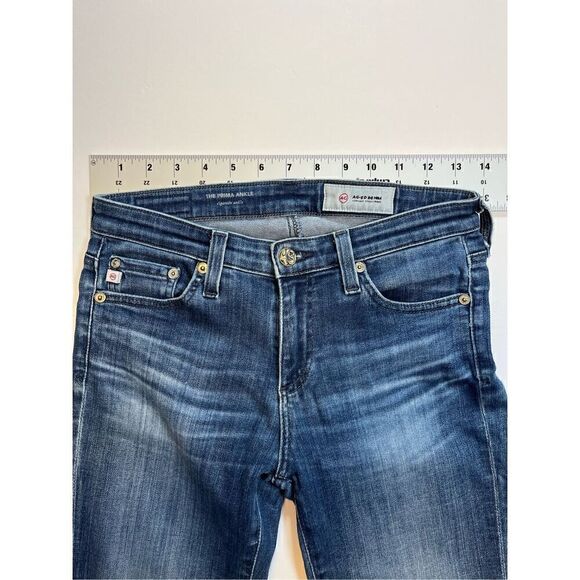 AG Adriano Goldschmied The Prima Ankle Cigarette Jean Medium Blue Wash Size 25R - Picture 5 of 9